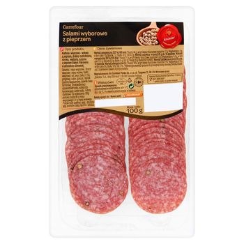 Carrefour Salami wyborowe z pieprzem 100 g
