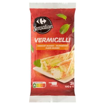 Carrefour Sensation Makaron z mąki z fasoli mung 100 g