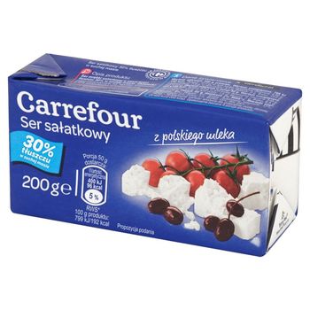 Carrefour Ser sałatkowy 30% tłuszczu w suchej masie 200 g