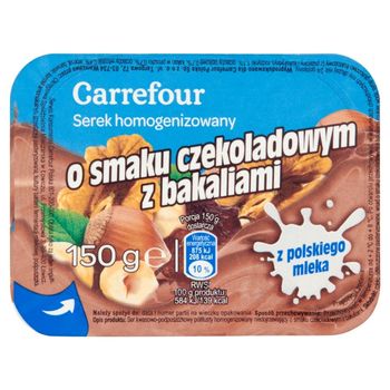 Carrefour Serek homogenizowany o smaku czekoladowym z bakaliami 150 g