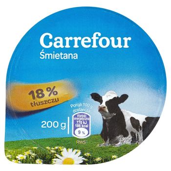 Carrefour Śmietana 18% 200 g