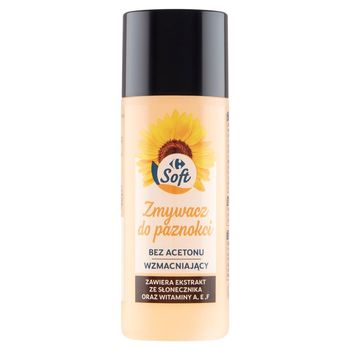 Carrefour Soft Zmywacz do paznokci bez acetonu wzmacniający 100 ml