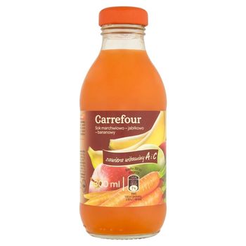 Carrefour Sok marchwiowo-jabłkowo-bananowy 300 ml