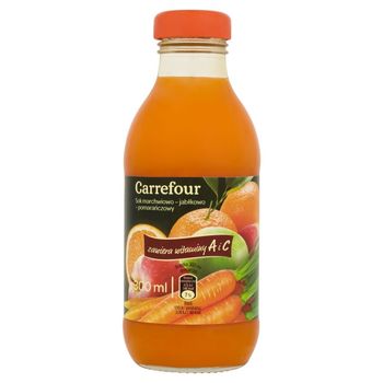 Carrefour Sok marchwiowo-jabłkowo-pomarańczowy 300 ml