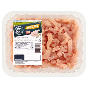 Carrefour Targ Świeżości Paski z fileta z piersi kurczaka 400 g