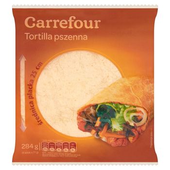 Carrefour Tortilla pszenna 284 g (4 sztuki)