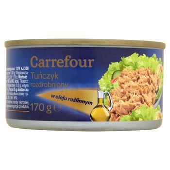 Carrefour Tuńczyk rozdrobniony w oleju roślinnym 170 g