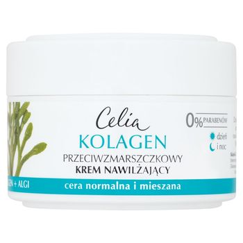 Celia Kolagen Przeciwzmarszczkowy krem nawilżający z algami na dzień i noc 50 ml