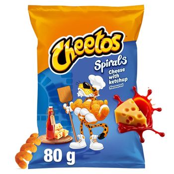 Cheetos Spirals Chrupki kukurydziane o smaku serowo-ketchupowym 80 g