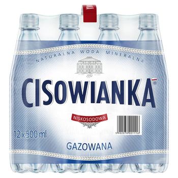 Cisowianka Naturalna woda mineralna gazowana niskosodowa 12 x 500 ml