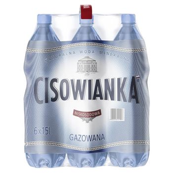 Cisowianka Naturalna woda mineralna gazowana niskosodowa 6 x 1,5 l