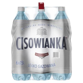 Cisowianka Naturalna woda mineralna lekko gazowana niskosodowa 6 x 1,5 l