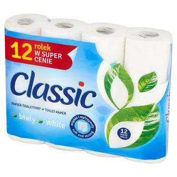 Classic Papier toaletowy biały 12 rolek