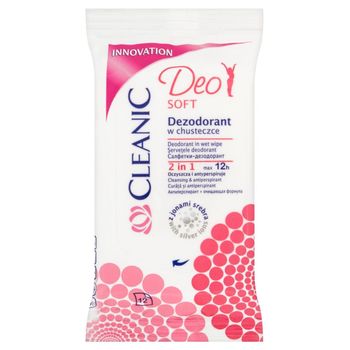 Cleanic Deo Soft Dezodorant w chusteczce 12 sztuk