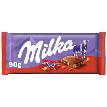 MILKA MLECZNA Z KAWAŁKAMI DAIM TABLICZKA CZEKOLADY 90 g