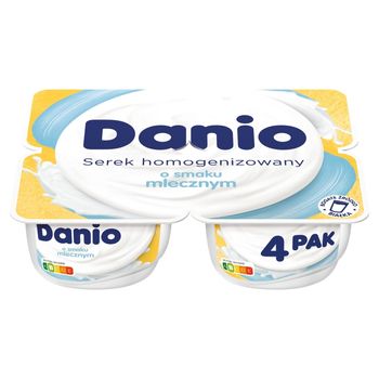 Danio Serek homogenizowany o smaku mlecznym 560 g (4 x 140 g)