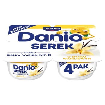 Danio Serek o smaku waniliowym 520 g (4 x 130 g)