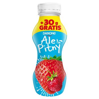 Danone Ale Pitny Produkt mleczny o smaku truskawka-poziomka 300 g
