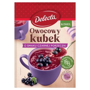 Delecta Owocowy kubek Kisiel o smaku czarnej porzeczki 30 g