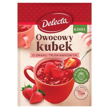 Delecta Owocowy kubek Kisiel o smaku truskawkowym 30 g