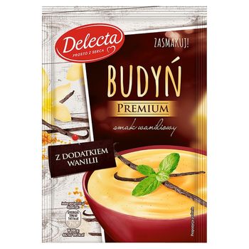 Delecta Premium Budyń smak waniliowy z dodatkiem wanilii 47 g