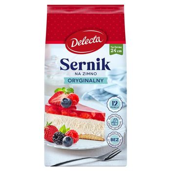 Delecta Sernik na zimno oryginalny mieszanka do domowego przygotowania ciasta 154 g
