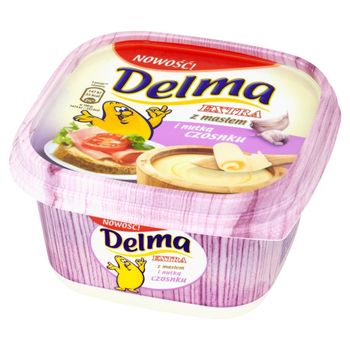 Delma Extra z masłem i nutką czosnku Margaryna 450 g