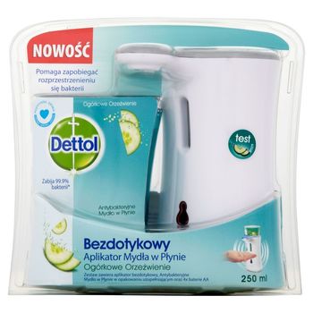 Dettol Ogórkowe Orzeźwienie Bezdotykowy aplikator mydła w płynie z antybakteryjnym mydłem 250 ml