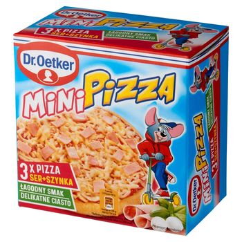 Dr. Oetker Mini pizza ser + szynka 270 g (3 sztuki)