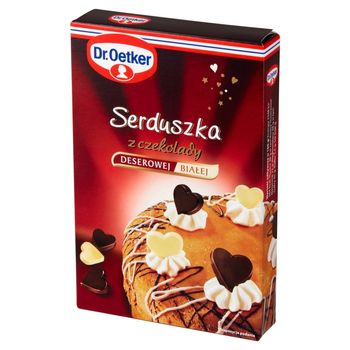 Dr. Oetker Serduszka z czekolady deserowej i białej 45 g (72 sztuki)