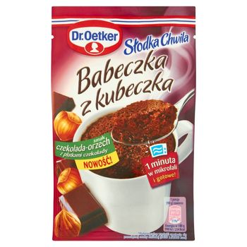 Dr. Oetker Słodka Chwila Babeczka z kubeczka smak czekolada-orzech z płatkami czekolady 50 g