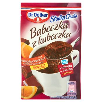 Dr. Oetker Słodka Chwila Babeczka z kubeczka smak czekolada-pomarańcza z płatkami czekolady 50 g