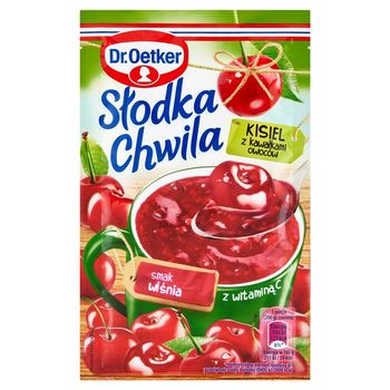 Dr. Oetker Słodka Chwila Kisiel z kawałkami owoców smak wiśnia 31,5 g