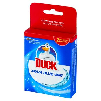 Duck Aqua Blue 4w1 Wkłady do zawieszki do toalet 80 g (2 x 40 g)