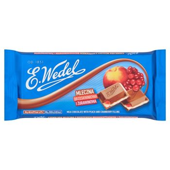 E. Wedel Czekolada mleczna brzoskwiniowa i żurawinowa 100 g