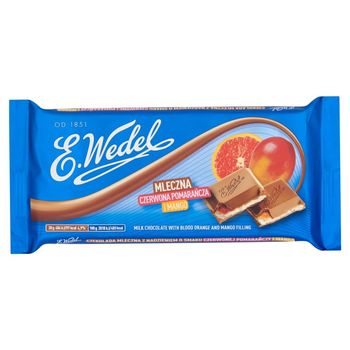 E. Wedel Czekolada mleczna czerwona pomarańcza i mango 100 g