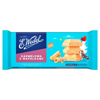 E. Wedel Karmellove! Czekolada biała karmelowa z wafelkami 90 g