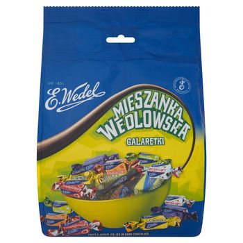 E. Wedel Mieszanka Wedlowska Galaretki o smakach owocowych w czekoladzie deserowej 490 g