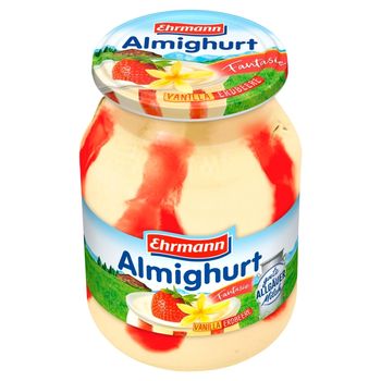Ehrmann Jogurt o smaku waniliowym z wsadem malinowym 500 g