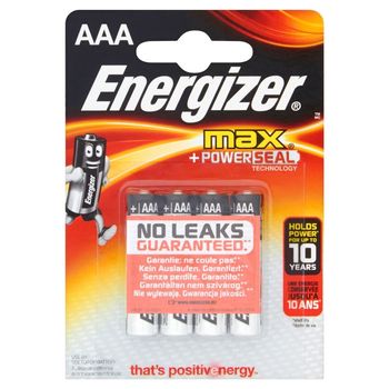 Energizer Max AAA-LR03 1,5V Baterie alkaliczne 4 sztuki