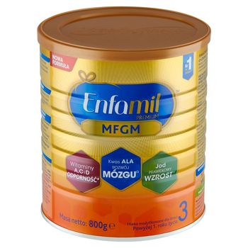 Enfamil Premium MFGM 3 Mleko modyfikowane dla dzieci powyżej 1. roku życia 800 g