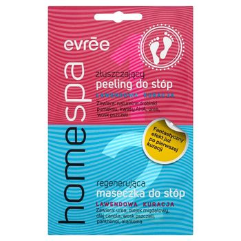 Evrēe Home Spa Peeling i maseczka do stóp 2 x 7 ml