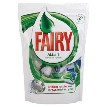 Fairy All-in-1 Green Blue Tabletki do zmywarki 52 sztuki