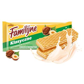 Familijne Klasyczne wafle o smaku orzechowym 180 g