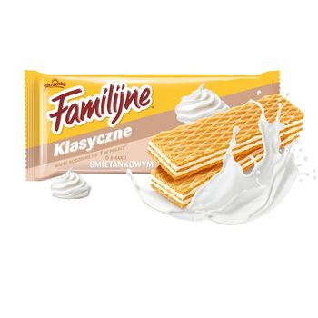 Familijne Klasyczne wafle o smaku śmietankowym 180 g
