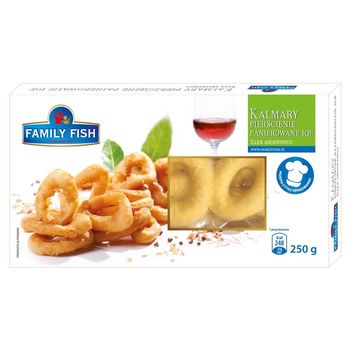 Family Fish Kalmary pierścienie panierowane IQF 250 g
