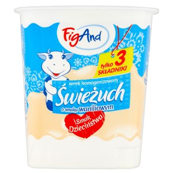 FigAnd Świeżuch Serek homogenizowany o smaku waniliowym 400 g