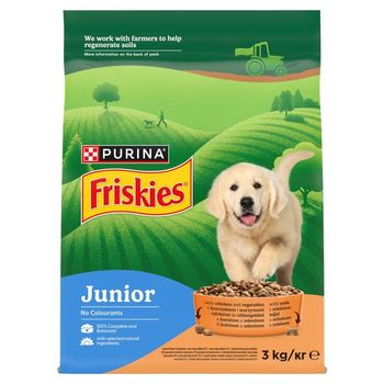 Friskies Junior Karma dla szczeniąt z kurczakiem i warzywami z mlekiem 3 kg