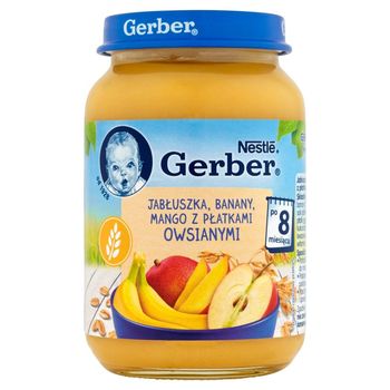 Gerber Jabłuszka banany mango z płatkami owsianymi po 8 miesiącu 190 g