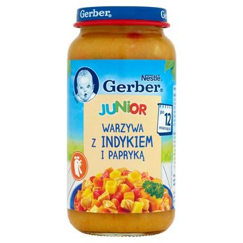 Gerber Junior Warzywa z indykiem i papryką po 12 miesiącu 250 g